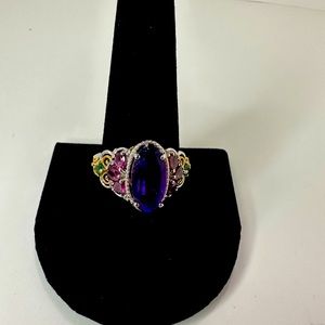 Amethyst, Multi Gemstone Ring